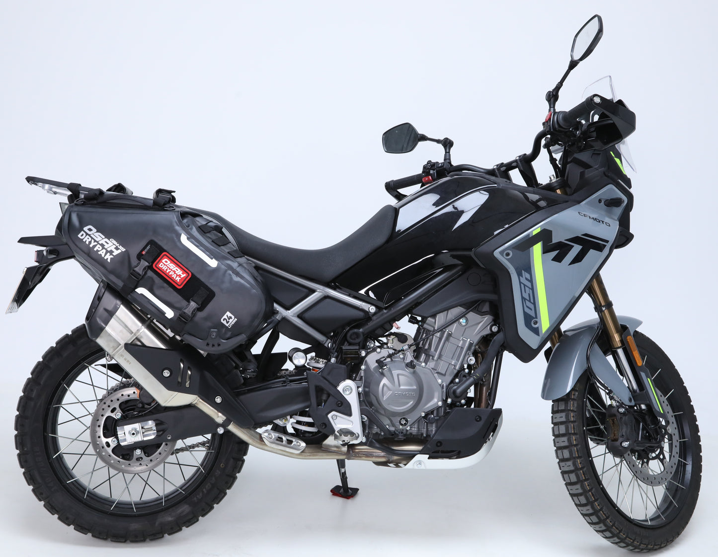 OSAH DRIFT RACKLESS PANNIER BAGS 48L + 40L DRIFT DUFFEL BAG BLACK BUNDLE