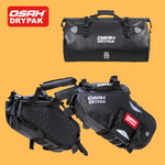 OSAH DRIFT RACKLESS PANNIER BAGS 24L + 40L DRIFT DUFFEL BAG BLACK BUNDLE