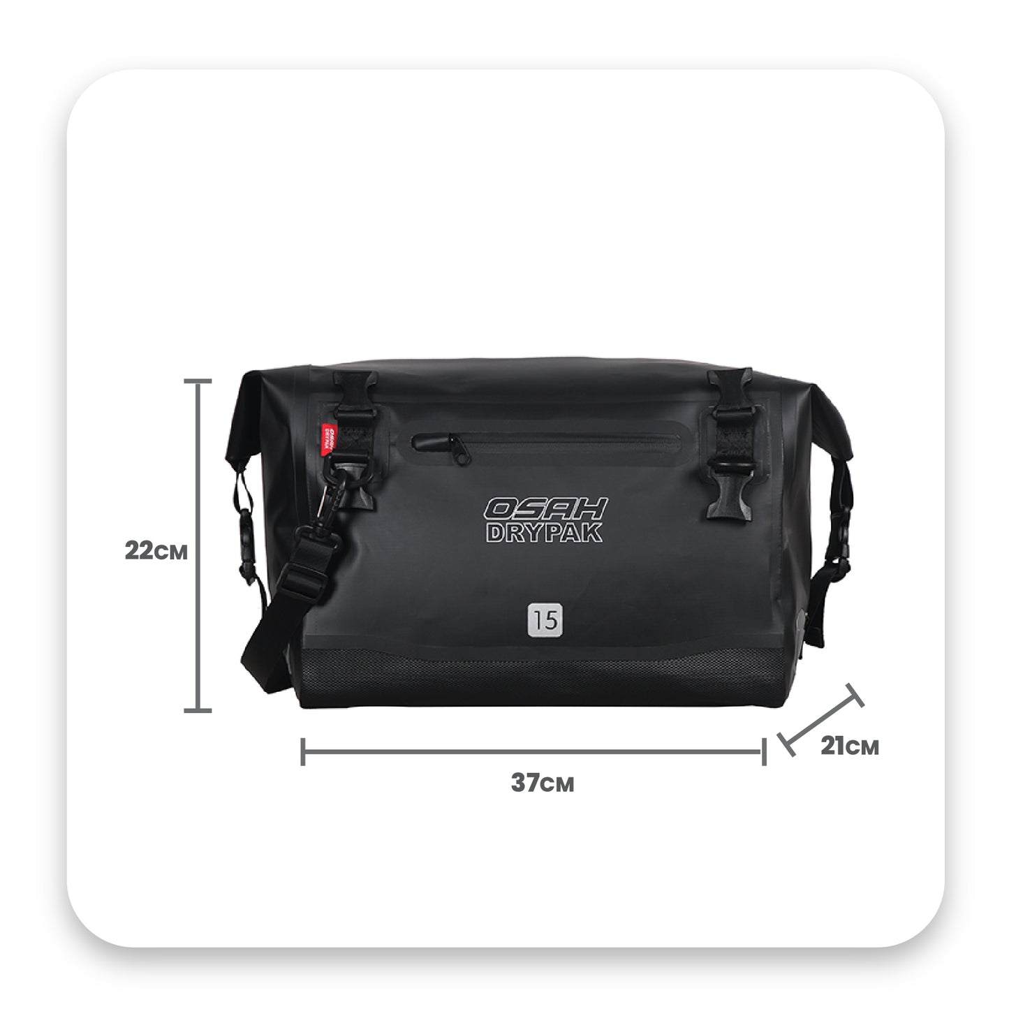 OSAH 15L MESSENGER BAG BLACK