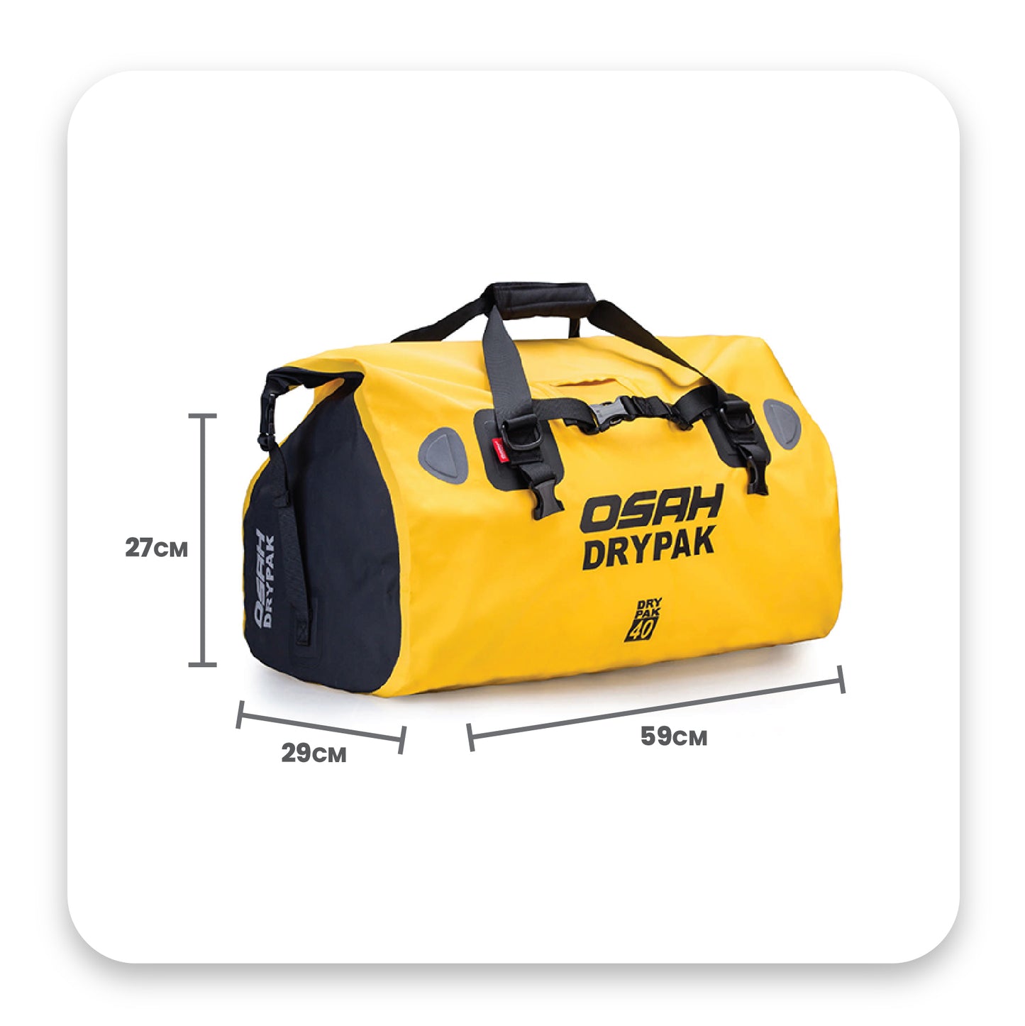 OSAH 40L DRIFT DUFFEL BAG YELLOW